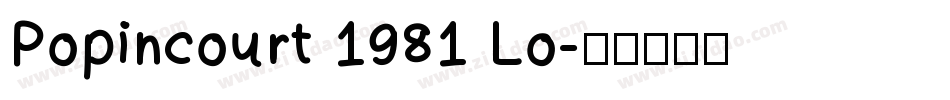 Popincourt 1981 Lo字体转换